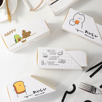 Boîte d'emballage pour sandwichs à œufs personnalisée, boîte à sandwichs biodégradable à emporter