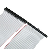 Câble plat à ruban gris avec connecteur IDC 6-64 broches, pas de 1,27 mm, 2,54 mm, 2,0 mm, isolation PBT et gaine en caoutchouc
