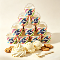Gobelets et bols en papier kraft jetables de 8 oz pour la crème glacée, le yogourt glacé et les desserts - Écologiques, couleur et logo personnalisés
