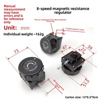 Bouton de réglage de résistance magnétique à 8 vitesses pour vélo d'exercice pliable, accessoires d'équipement de fitness en plastique à réglage fin