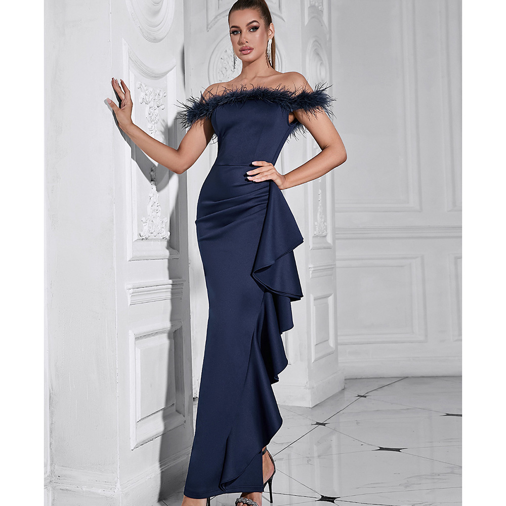Elegant Dark Blue Mermaid Dresses for Formal Occasions