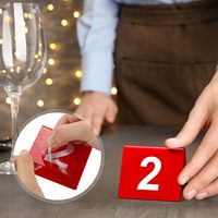 Numéro de table en acrylique personnalisé pour banquet de mariage
