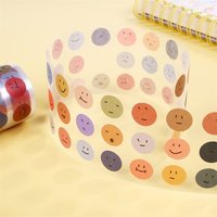 Ruban adhésif washi multicolore Kawaii pour points, transparent Morandi pour autocollants circulaires, décoration DIY pour agenda et album