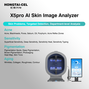 X5Pro Profesyonel Yapay Zeka Cilt Analiz Cihazı Salon Kullanımı Nem Kırışıklık Akne Gözenek <span class=keywords><strong>Test</strong></span> Cihazı 8 Spektral Pigment Analiz Cihazı Cilt Tarayıcısı - Product Image 3