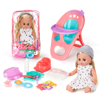 Poupée Bébé Reborn en Silicone de 14 Pouces avec 12 Sons, Boit et Fait Pipi, Accessoires de Jeu d'Imitation pour Enfants Filles
