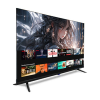 TV LED Smart HDTV 4K UHD Kaca Kelas A+ 24" -110" OEM ODM Grosir