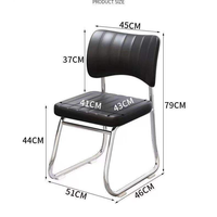 Les fabricants chinois de cuir PU vendent des chaises de conférence au design moderne et des chaises de bureau simples à structure métallique à des prix avantageux