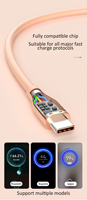 Kabel USB Type-C Silikon Cair 66W 6A Pengisian Cepat PD untuk IOS & Komputer Ponsel Kabel Data
