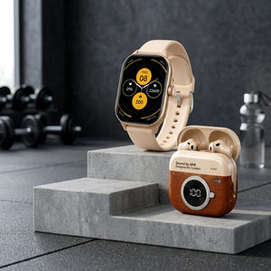 Olepu WT-08 Smart Watch 44-49mm IP67 Waterproof Alloy <b>Case</b> IPS <b>Display</b> Wireless Heart Rate Monitor with Earphone Fitness Tracker - Product Image 3