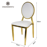 Chaises de banquet rondes en acier inoxydable pour hôtel, restaurant, mariage, réception, événement