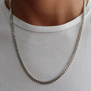 Plata sólida Italia 925 4MM oro Curb cadena de eslabones cubanos Miami 925 plata esterlina hombres cadena Hiphop joyería para hombre y mujer - Product Image 4