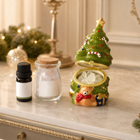 Keramik-Weihnachtsbaum-Bär Flammenloser Aroma-Diffusor Geschenkset für Innenräume Feiertagsdekoration