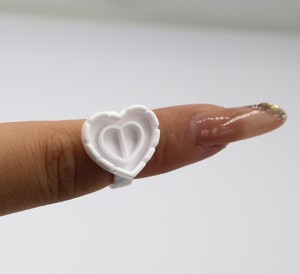 Virihashes hình trái tim keo Nhẫn Trắng nhựa ngọc bích đá pha lê Silicone Glass lông mi mở rộng chủ mô hình keo cup - Product Image 3