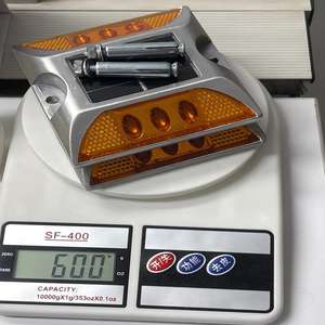 Luz de Calle Solar de Acero IP68, Alta Intensidad, Reflectante Prismática, Montaje en <span class=keywords><strong>Suelo</strong></span>, Baliza de Tráfico, Luz Estroboscópica de Advertencia de Seguridad Vial - Product Image 5