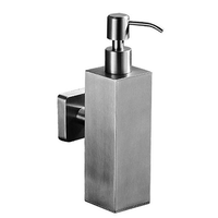 Distributeur de savon liquide en mousse mural en acier inoxydable nickel brossé moderne pour hôtel, maison, salle de bain