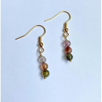 Pendientes de Cristal de Cuarzo Natural Hechos a Mano para Mujer, Estilo Candelabro, Minimalistas, para Uso Diario