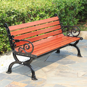 Chaises d'extérieur en bois plastique imperméables, bancs <span class=keywords><strong>de</strong></span> patio en aluminium coulé <span class=keywords><strong>de</strong></span> haute qualité et durables, meubles <span class=keywords><strong>de</strong></span> salon d'extérieur bon marché pour le parc - Product Image 5