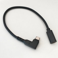 Câble Usb C à angle droit 90 degrés 60W 100w Charge rapide USB2.0 USB3.0 Usb 3.1 câble d'extension mâle à femelle câble de transfert de données