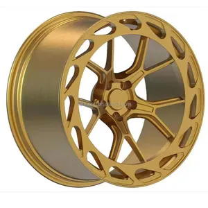 20X12.5J forged wheels 5X114.3 brushing golden alloy car rims for Nissan GTR