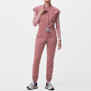 Alta calidad nuevas niñas de una pieza de talla grande mamelucos mujeres monos Hospital Jogger Scrubs uniformes conjuntos - Product Image 3