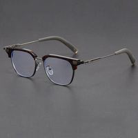 Montures de lunettes rétro classiques légères 2025 avec logo personnalisé, anti-lumière bleue, en métal, carrées, pour hommes
