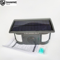 Detector de Alarma por Voz Inalámbrico con Energía Solar de 433MHz, Resistente al Agua IP65, Inmune a Mascotas, con Control Remoto