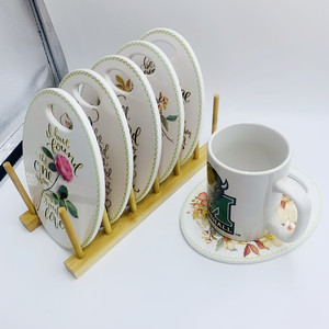 Vente en gros <span class=keywords><strong>de</strong></span> planches à fromages en céramique Tuile <span class=keywords><strong>de</strong></span> sublimation avec <span class=keywords><strong>isolation</strong></span> thermique en <span class=keywords><strong>liège</strong></span> Napperon lavable - Product Image 1