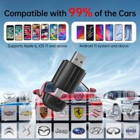 Adaptador Inalámbrico para Auto con Conexión USB y Tipo C, Compatible con Apple CarPlay y Android Auto, Venta al Por Mayor