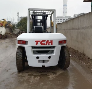 Chariot élévateur d'occasion TCM100, mini chariot élévateur, importation d'origine du Japon, hauteur de levage élevée, chariot élévateur tout-terrain à moteur à combustion interne, certifié CE - Product Image 3