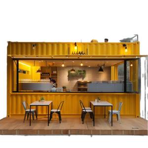 Kiosque alimentaire mobile 3x6x2.8 en acier coloré, espace de préparation, assemblage sur site, certifié CE UE, conteneur pour réunions décontractées - Product Image 5