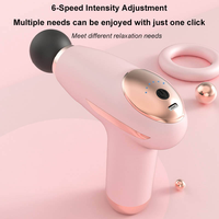 Pistolet de massage à percussion compact pour athlètes, massage corporel et cervical haute intensité, 4 têtes, rechargeable par USB, contrôle du temps, coffret cadeau