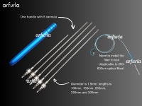 Poignée de lipolyse adaptée aux fibres de 200-600μm, comprenant 5 canules