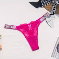 Fabrieksgroothandel Love Secret Transparante Strass Bikini Thong Dames Kant Panty Ondergoed Dames Thongs Bikini Lingerie