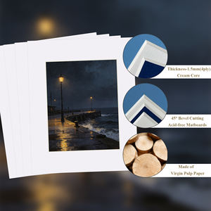 Picture <strong>Frames</strong> Wholesale Acid Free Matboard Bevel Cutting Cream Core 11x14 Picture <strong>Frame</strong> Passepartout for Home Decoration - Product Image 3