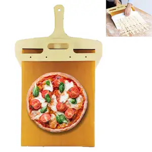 Pizzaschil Glijbaan, De Pizzaschil Die Pizza Perfect Overbrengt Bamboe Pizza Spatel Glijdende Pizzaschep, Pizzaschil Pizza