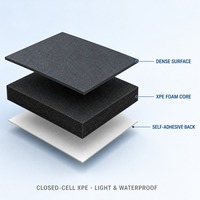 Mousse d'absorption acoustique XPE 50x80cm à faible fréquence, feuille de mousse de caoutchouc auto-adhésive de 5mm pour insonorisation automobile, isolation pour portes et sols