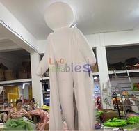 Costume de marionnette de mariée fantôme gonflable en forme d'halloween avec lumières LED pour défilé