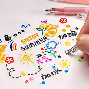 Ensemble de stylos gel brillants 3D stéréoscopiques, surligneurs, stylos gel pailletés, stylos pour coloriage, DIY, graffiti, peinture - Product Image 3