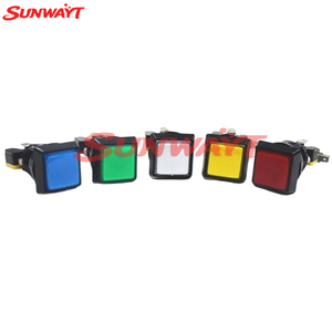 Interruptores de Botón Pulsador Iluminados con LED de 12V/5V de Alta Calidad, 32*32mm, Plano Inclinado - Product Image 3