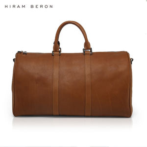 Hiram Beron पूर्ण अनाज इतालवी सब्जी Tanned चमड़े Keepall सप्ताहांत Duffle बैग के लिए पुरुषों - Product Image 3