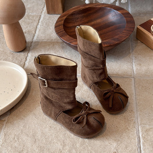 Stivaletti con Fiocco Traforato per Bambine, Moda Primavera Autunno - Product Image 4