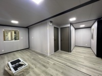 Maison préfabriquée en conteneur d'acier de 40 pieds, extensible et modulaire, avec murs en panneaux sandwich et salle de bain Ray-Zen