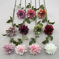 QYYN-1863 Fleur artificielle de dahlia à branche unique, personnalisée, vente en gros d'usine, haute qualité, pour décoration