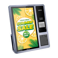 LICON Kiosque de commande automatique de système de point de vente tout-en-un Android de 21.5 pouces avec caisse enregistreuse à écran capacitif