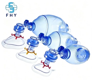 Resucitador Manual de PVC para Adultos con Válvula y Mascarilla |   Bolsa <span class=keywords><strong>Ambu</strong></span> Desechable para Reanimación de Primeros Auxilios en Emergencias - Product Image 1