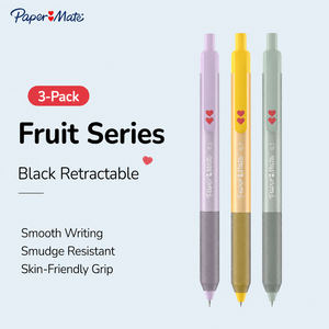 Bolígrafo de Gel <span class=keywords><strong>Paper</strong></span> <span class=keywords><strong>Mate</strong></span> Binlemay con Diseño de Frutas, Recarga Negra, Mecanismo de Empuje, 0.5 mm, Bolígrafo para Estudiantes con Agarre de Goma Suave - Product Image 5