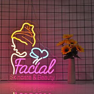 Facial Letreros Neon LED indoor hanging ambient light shop <b>sign</b> wall decoration light entrance indicator light luminous <b>sign</b> - Product Image 6