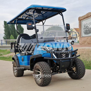 Carrito de Golf Reforzado Azul con Suspensión Amortiguadora y Maletero Trasero para Clubes Campestres - Product Image 5