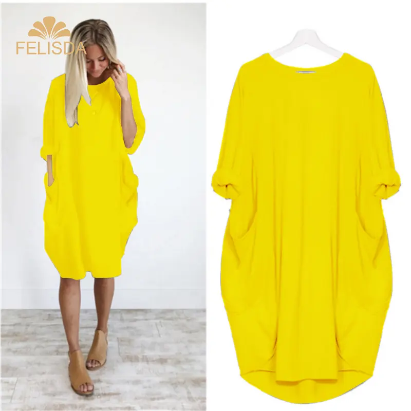 AliExpress New Hot 2020 Summer Dresses Women Clothes Casual Long Sleeve Big Plus Size Dress