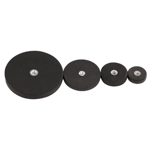 แม่เหล็กนีโอดิเมียมอุตสาหกรรมที่มีบริการประมวลผลดัดดัดยางสีดำที่มีประสิทธิภาพและกันน้ำ - Product Image 1